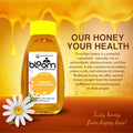 Organic Wildflower Honey - Squeeze Bottle (16 oz and 32 oz)