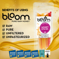 Bloom Honey Sticks - Assorted 25 Pack - Orange, Lemon, Strawberry, Vanilla, Wildflower AVAILABLE IN RETAIL STORES