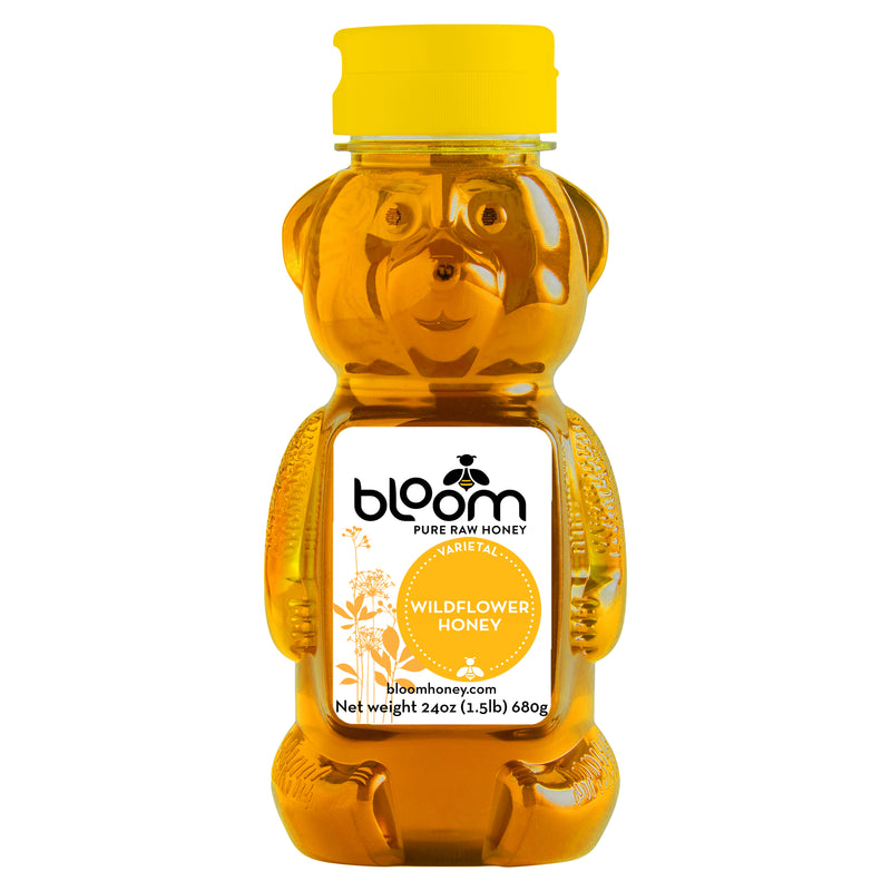 Bloom Honey Bear Wildflower Honey (12 oz and 24 oz)